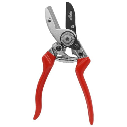 Zenport Z203 Heavy Duty Pruner, Anvil Action, Red Handles, Steel, 8.5-Inch