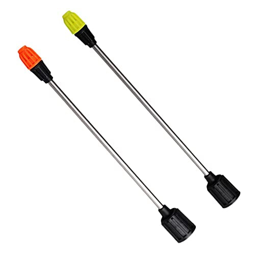 2 Pack Half-Gallon Garden Handheld Sprayer Nozzle Replacement with 10'' Extended Rod Adjustable Spraying Tips Parts for 0.5gal Garden Pump Sprayer Pressure Water Spray Bottle 2L Plant Mister