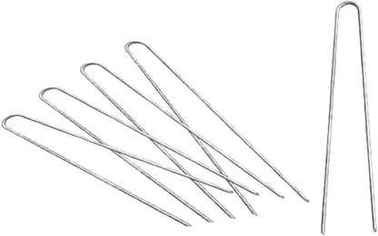 Sandbaggy 12-inch 8-Gauge Round Top Landscape Staples~SOD Garden Stakes Weed Barrier Pins (10 Staples) - size: 10 Staples