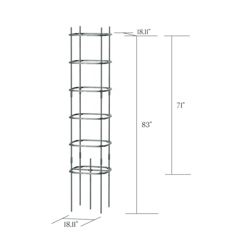 Vego Garden Tomato Cage Tomato Tower 6 Tier for Garden & Pots, Rust-Resistant Tomato Stakes Heavy Gauge Plant Cage Trellis Support for Climbing Vegetables Plants - size: 6 Tier