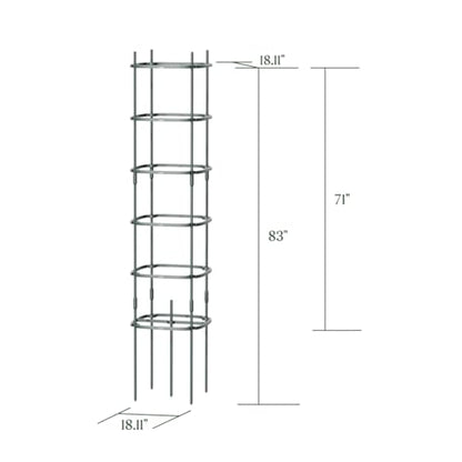 Vego Garden Tomato Cage Tomato Tower 6 Tier for Garden & Pots, Rust-Resistant Tomato Stakes Heavy Gauge Plant Cage Trellis Support for Climbing Vegetables Plants - size: 6 Tier