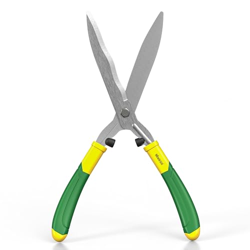 Miracle-Gro 18 in. Wavy Blade Hedge Shears – Lawn and Yard Tool with Sharp Carbon Steel Blades for Trimming Borders, Shaping Bushes, and Shaping/Trimming Hedges, Shrubs - style: Wavy Blade Hedge Shears 18"