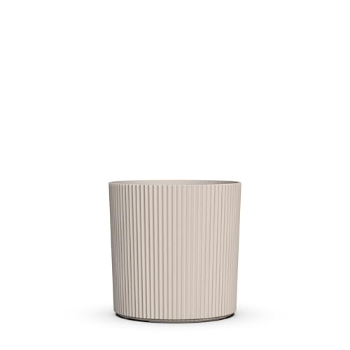 Mayne Haven 14in Round Fluted Modern Planter, Chai - color: Chai, size: 14in
