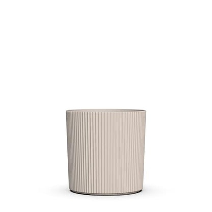 Mayne Haven 14in Round Fluted Modern Planter, Chai - color: Chai, size: 14in