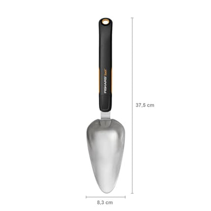 Fiskars Xact Trowel, Length: 37.5 cm, Black/Orange, Stainless Steel/Plastic, 1027043 - style: trowel