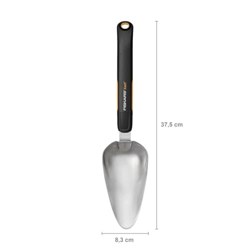 Fiskars Xact Trowel, Length: 37.5 cm, Black/Orange, Stainless Steel/Plastic, 1027043 - style: trowel