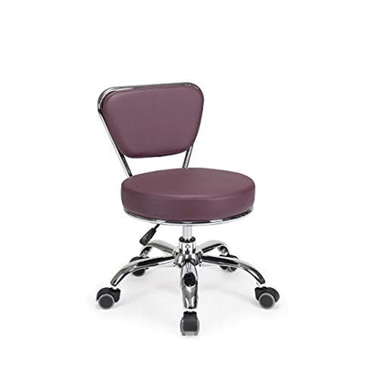 MAYAKOBA Dayton Garage Rolling Seat (Burgundy) Pneumatic, Short Stool with Adjustable Height 13"-15", Perfect for Garage Task, Home Cleaning, Bathroom Short Seat, Technician Task - color: Burgundy