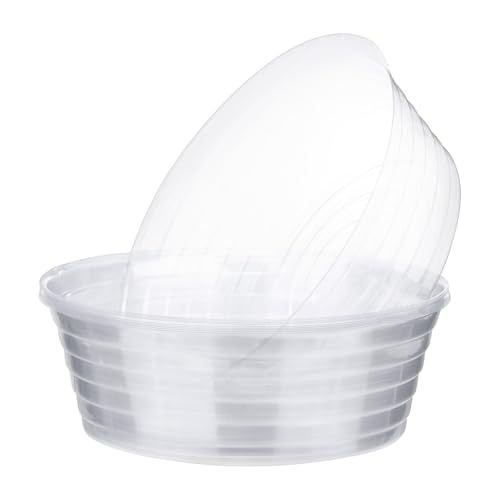 M METERXITY 10-Pack Plastic Plant Saucer, 14 Inch Clear Thin Plant Saucer Drip Tray for Indoor/Outdoor, Planter Liners Nursery Pots - size: 14 Inch