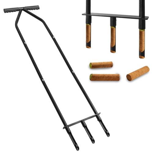 Lawn Aerator Tool,Core Aerator Lawn Tool with 3 Prongs,Ergonomic Design Manual Lawn Aerators,Sturdy Grass Aerator for Lawn Health,Soil Yard Aerator