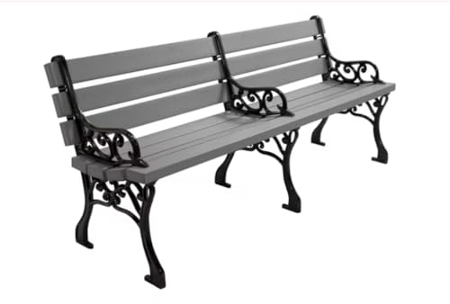 Georgetown Bench – 6 Ft – Gray - color: Grey