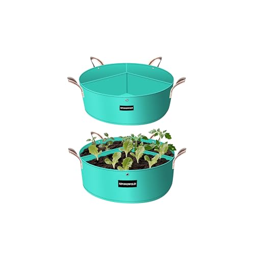 2 Pack 15 Gallon 3 Grids Plant Grow Bags for Vegetables, Flowers - size: 15 gallon