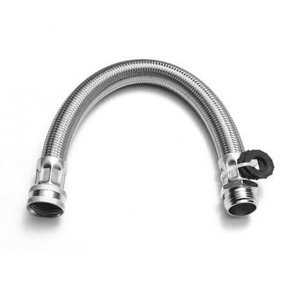 Garden Hose Extender, Kink-Free Saver,Braided Stainless Steel Water-Inlet Hose (Hose OD 0.87", ID 0.62") - size: 1FT, style: Male to Female
