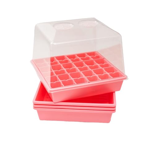 Bootstrap Farmer Countertop Seed Starter Kit in Pink, Reusable 1010 Tray Bundle with Inserts and Humidity Dome - color: Pink
