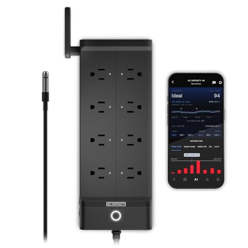 AC Infinity Outlet AI+, Environment Controller, Smart WiFi Power Strip - style: 8 Plugs