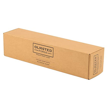 Hose Kit: 3/8" ID x 25' HP Quality Coiled Hose (Charcoal Gray) with Cork Handle 8-Pattern Watering Wand - size: 3/8" ID Hose Kit