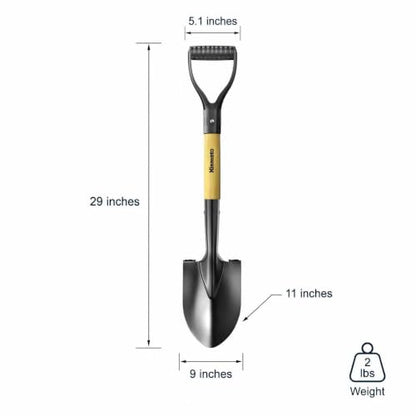 28 Inch Mini Small Heavy Duty Digging Shovel Wood D-Grip Garden Camping Car