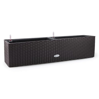 Dexceder 31.5 Inch Self Watering Rail Window Box (Brown) - color: Brown, size: 80A