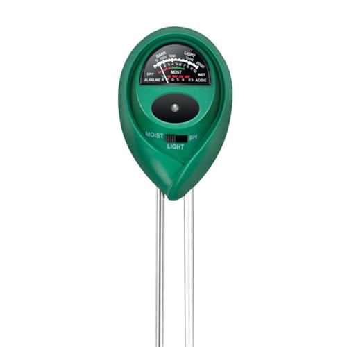 iPower 3-in-1 Soil Moisture/pH/Light Meter, Soil Test kit for Indoor & Outdoor Use, Suitable for House Plants, Garden, Lawn, Farm - size: Round New, style: 1 Pack