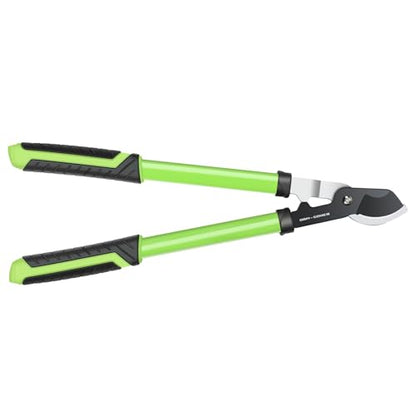 23" SK5 Dual-Blade Loppers Cuts 2" Dry/Wet Branches - Triangular Steel Tube & SecureLock, Heavy Duty Tree Trimmers Green/Black