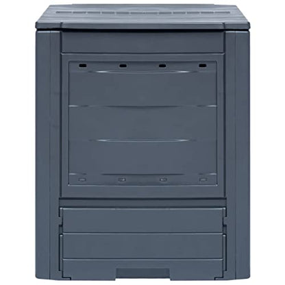 Plastic Compost Bin 23.6x23.6x28.7 Inches Outdoor Garden Composter with Split Lid for Organic Waste Collection