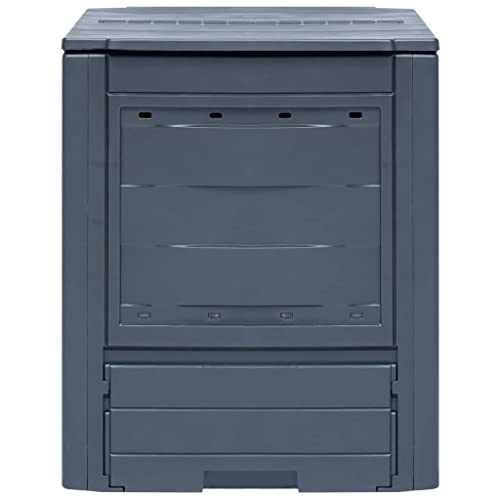 Plastic Compost Bin 23.6x23.6x28.7 Inches Outdoor Garden Composter with Split Lid for Organic Waste Collection