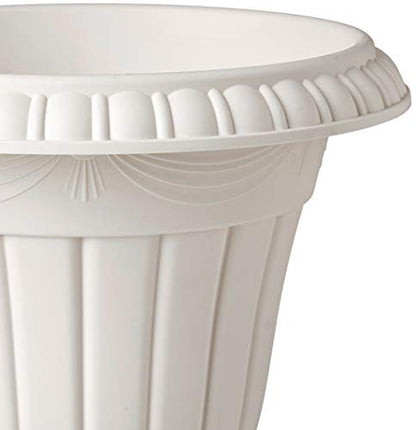 Arcadia Garden Products PL00TP Classic Traditional Plastic Urn Planter, 16" x 18", Taupe - color: Taupe, size: 16" x 18"