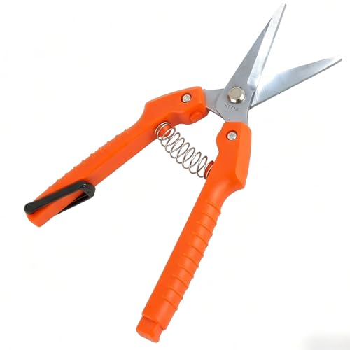 Pruning Shears for Gardening, 7.3" Plant Shears with SK5 High Carbon Steel Blades, 90g Ultra Lightweight Garden Tools for Roses, Hydrangeas & Bonsai, Easy-to-Use Sharp Bypass Pruners for Seniors