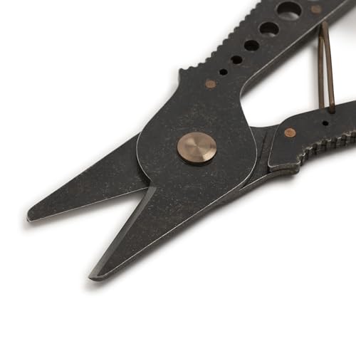 Barebones Herb Harvest and Strip Tool - Stainless Steel with Copper Accents - Your All-in-One Culinary Companion (Tumbled Black) - color: Tumbled Black