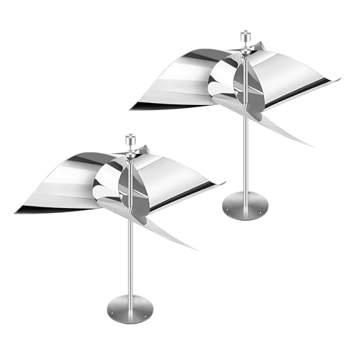 Reflective Bird Scare Spinner, Stainless Steel 2 Pack