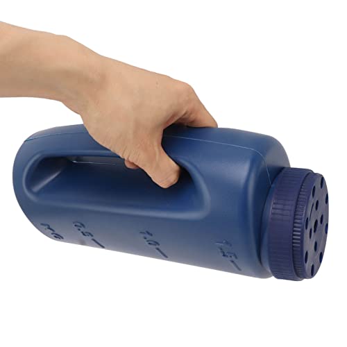 Hand Fertiliser Shaker, Hand-Held Grass Seed Shaker, For Spreading Salt and Juice Pot (Blue) - color: blue