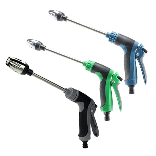 High Pressure Extension Wand Car Wash Sprinkler 360 Rotating Spray Modes Garden Hose Nozzle for Car and Garden Watering - color: Black
