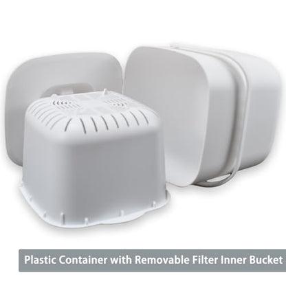 4-Liter Kitchen Compost Bin, White - color: White