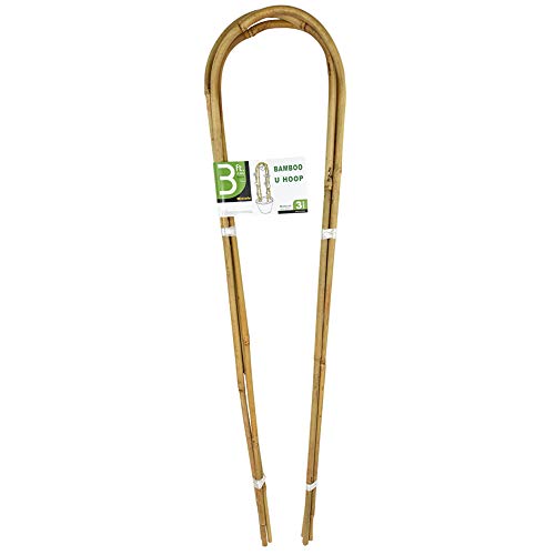 3 Feet Natural U-Hoops Bamboo, Mininfa Garden Trellis, Bamboo Trellis U-Shape for Plant Support - 3 Pack - size: 3 Feet
