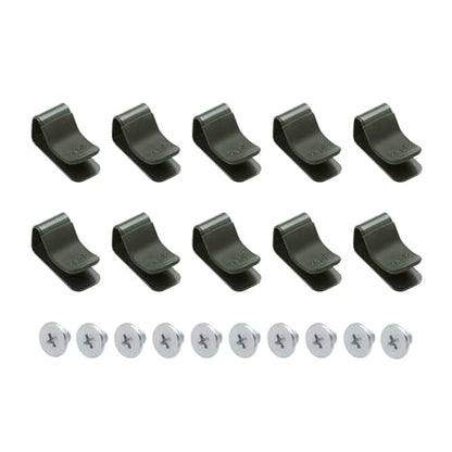Vego Clamp Set for Irrigation Kit – 10-Pack Adjustable Snap-On Clamps with Powder-Coated Steel & Silicone Sleeves, Drill-Free Irrigation Support for Raised & Elevated Garden Beds
