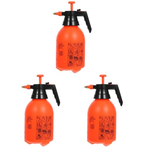 VANZACK 3Pcs 2L Handheld Pressure Sprayer - Portable Garden Pump Sprayer with Adjustable Nozzle for Lawn, Plant Watering, Home Cleaning and Misting