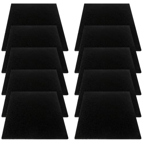 10 Pack Square Compost Bin Filters Spare Activated Carbon Filter Sheets, Thick and Dense Carbon Filters Can Effectively Absorb and Capture Food Odor in the Compost Bin (5 Inches)