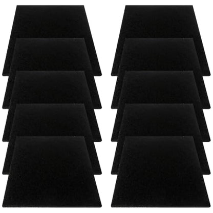 10 Pack Square Compost Bin Filters Spare Activated Carbon Filter Sheets, Thick and Dense Carbon Filters Can Effectively Absorb and Capture Food Odor in the Compost Bin (5 Inches)