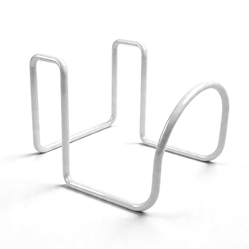 Heavy Duty Garden Hose Holder for Fence, Fits 2" Railings, White