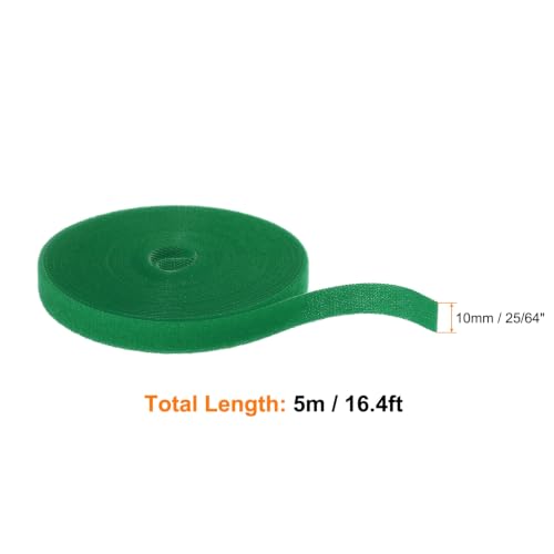 HARFINGTON Garden Plant Tape 16.4ft 25/64" Reusable Tie Strap Emerald Green - color: Emerald Green, size: 16.4ft x 25/64"