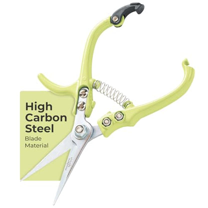 Modern Sprout Pruning Shears- Garden Snips-Herb Scissors- Chartreuse 1-Pack - color: Chartreuse