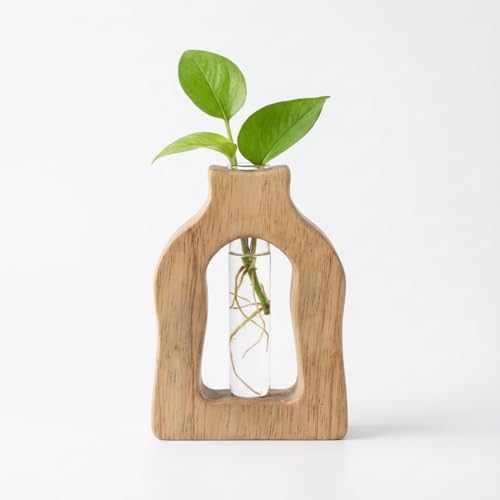 Plant Propagation Station Hanging Stand with Vases - color: 1