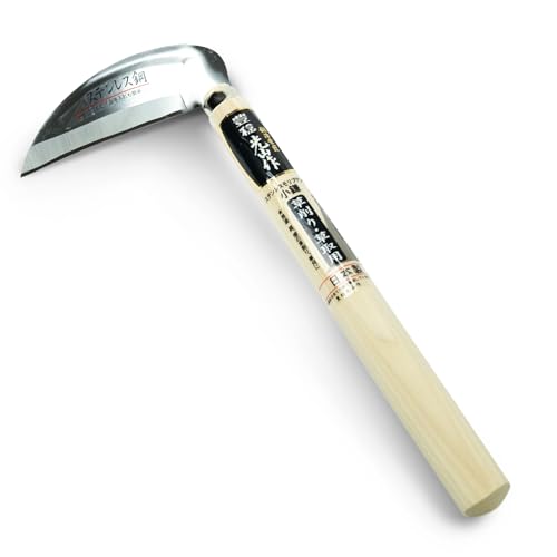 HOUNEN Japanese Stainless Steel Hand Weeder, 4.7-Inch Optimized-Angle Blade - color: 4.7" Stainless Weeding Sickle