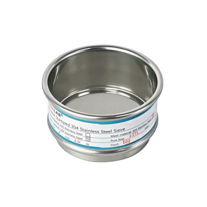 2.36" (6cm) Full 304 Stainless Steel Mini Lab Sieve, 200 Mesh(0.075mm) - size: 200 Mesh(0.075mm)/Ф2.4in(6CM)