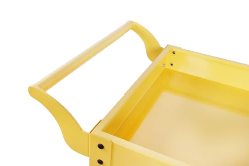 Heavy Duty Service Utility Cart,2 Shelf Steel, 800-Pound Capacity, 35.6 x 18.1x38-Inch Yellow - color: Yellow