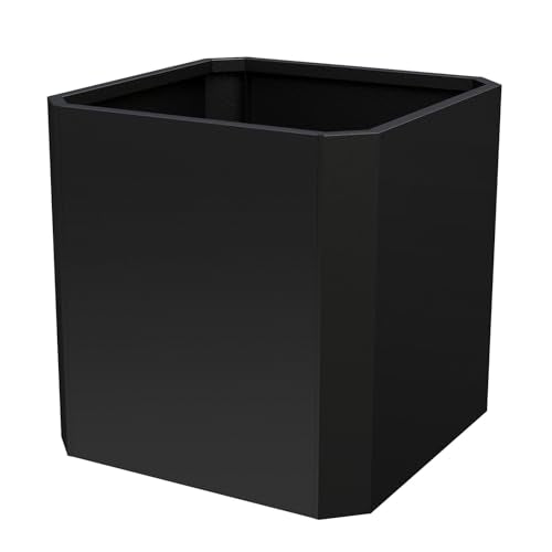 Metal Planter Box 26”L x 26"W x 26"H Large Square Steel Planter Box - color: Black, size: 26"Lx26"Wx26"H