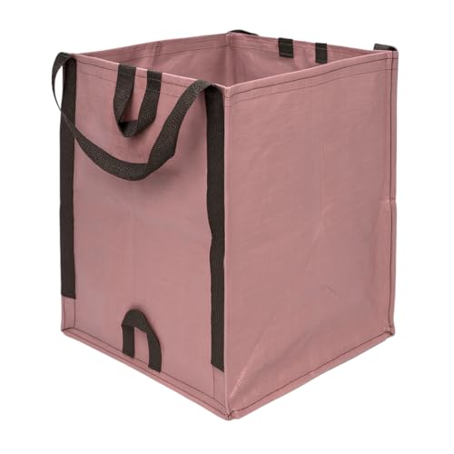 DURASACK Heavy Duty Home and Yard Bags 48-Gallon Reusable Self-Standing Lawn and Leaf Bags Garbage Can with Reinforced Handles, Mauve, 3 Pack - color: Mauve