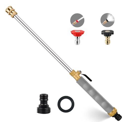 Jet Nozzle Power Washer for Garden Hose, High Pressure Hose Nozzle - color: Gray