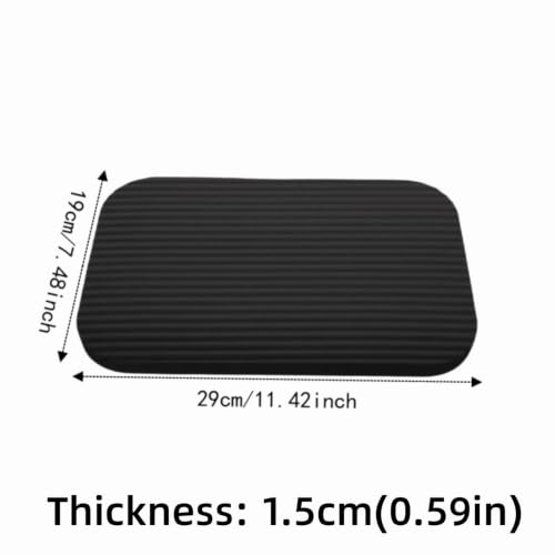 Non‑Slip Yoga Kneeling Pad,Single‑Knee‑Only,11.42"×7.48",Black