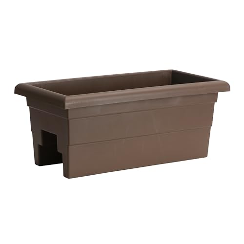 Root & Vessel Countryside Railing Planter Box, 24 Inch, Brown - color: Brown, size: 24 Inch