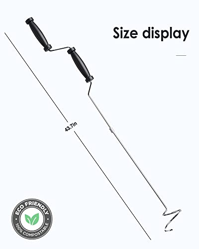 SQUEEZE master Compost Aerator-Compost Turner and Mixing Tool-Garden Aeration Tool - size: 43.7 inches